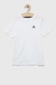 adidas t-shirt bawełniany dziecięcy IB4093 biały AW23