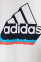 Chłopiec adidas t-shirt bawełniany dziecięcy IC4548 biały