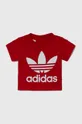 червоний Бавовняна футболка для немовлят adidas Originals Дитячий
