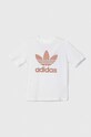 Detské bavlnené tričko adidas Originals bavlna biela IJ0694
