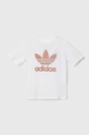 biały adidas Originals t-shirt bawełniany dziecięcy Dziecięcy