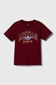 adidas Originals t-shirt bawełniany dziecięcy IJ0695 bordowy AW23