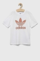 biały adidas Originals t-shirt bawełniany dziecięcy Dziecięcy