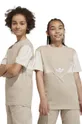 beżowy adidas Originals t-shirt bawełniany dziecięcy Dziecięcy