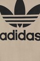 Βαμβακερό μπλουζάκι adidas Originals TREFOIL μπεζ IJ7179
