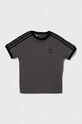 Βαμβακερό μπλουζάκι adidas Originals IJ7334 γκρί AW23