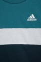 Дитяча бавовняна футболка adidas бірюзовий IJ8733