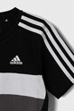 adidas t-shirt bawełniany dziecięcy czarny IJ8735