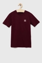 burgundské Detské bavlnené tričko adidas Originals Detský