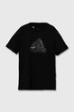 adidas t-shirt bawełniany dziecięcy nadruk czarny IL5070