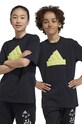 adidas t-shirt bawełniany dziecięcy aplikacja czarny IL6144