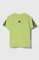 Дитяча бавовняна футболка adidas зелений