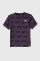 fioletowy adidas t-shirt dziecięcy JB BLUV Q4AOP T Dziecięcy