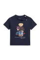 σκούρο μπλε Μωρό βαμβακερό μπλουζάκι Polo Ralph Lauren Για αγόρια