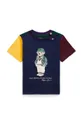 sötétkék Polo Ralph Lauren baba pamut póló Gyerek