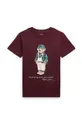 Παιδικό βαμβακερό μπλουζάκι Polo Ralph Lauren μπορντό