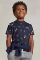 sötétkék Polo Ralph Lauren gyerek pamut póló Gyerek