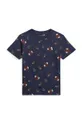 Otroška bombažna kratka majica Polo Ralph Lauren mornarsko modra