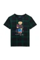 Παιδικό βαμβακερό μπλουζάκι Polo Ralph Lauren μαύρο