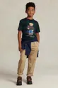 μαύρο Παιδικό βαμβακερό μπλουζάκι Polo Ralph Lauren