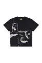 μαύρο Παιδικό βαμβακερό μπλουζάκι DKNY Παιδικά
