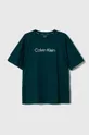 Παιδικό βαμβακερό μπλουζάκι πιτζάμας Calvin Klein Underwear 2-pack πράσινο