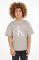 Calvin Klein Jeans t-shirt bawełniany dziecięcy nadruk beżowy IB0IB01899.9BYX
