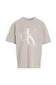 beżowy Calvin Klein Jeans t-shirt bawełniany dziecięcy Dziecięcy