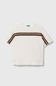 United Colors of Benetton t-shirt bawełniany dziecięcy aplikacja biały 3096C10DO.G.SEASONAL