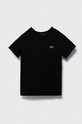 Lacoste tricou de bumbac pentru copii uni negru TJ1122