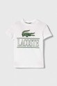 Дитяча бавовняна футболка Lacoste бавовна білий TJ3804