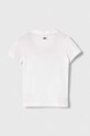 Дитяча бавовняна футболка Lacoste TJ3804 білий AW23