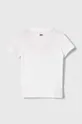 Otroška bombažna kratka majica Lacoste bela
