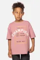 ροζ Παιδικό βαμβακερό μπλουζάκι Coccodrillo Παιδικά