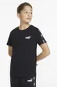 чорний Дитяча бавовняна футболка Puma Ess Tape Tee B Дитячий