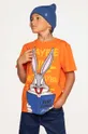 πορτοκαλί Παιδικό βαμβακερό μπλουζάκι Coccodrillo x Looney Tunes Παιδικά