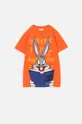 Παιδικό βαμβακερό μπλουζάκι Coccodrillo x Looney Tunes πορτοκαλί