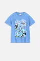 μπλε Παιδικό βαμβακερό μπλουζάκι Coccodrillo Παιδικά