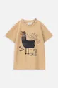 μπεζ Παιδικό βαμβακερό μπλουζάκι Coccodrillo Παιδικά