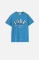 Παιδικό βαμβακερό μπλουζάκι Coccodrillo μπλε