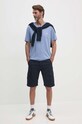 Βαμβακερό μπλουζάκι Guess M2YI36.I3Z14 μπλε SS25