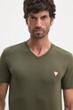 Guess t-shirt z elastanem zielony M2YI32.J1314