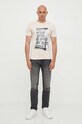 Guess t-shirt bawełniany M3YI06.I3Z14 beżowy AW23
