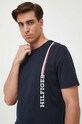 Tommy Hilfiger t-shirt bawełniany granatowy MW0MW32118