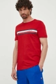 czerwony Tommy Hilfiger t-shirt bawełniany