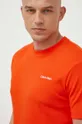 oranžna Bombažna kratka majica Calvin Klein