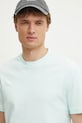 Calvin Klein t-shirt bawełniany turkusowy K10K109894