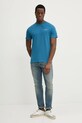 Хлопковая футболка Calvin Klein K10K109894 бирюзовый SS25