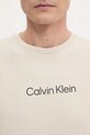 Βαμβακερό μπλουζάκι Calvin Klein K10K111346 μπεζ