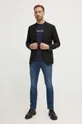 Calvin Klein pamut póló sötétkék